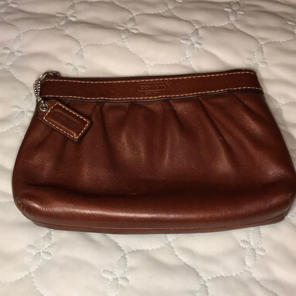 Coach leather wristlet